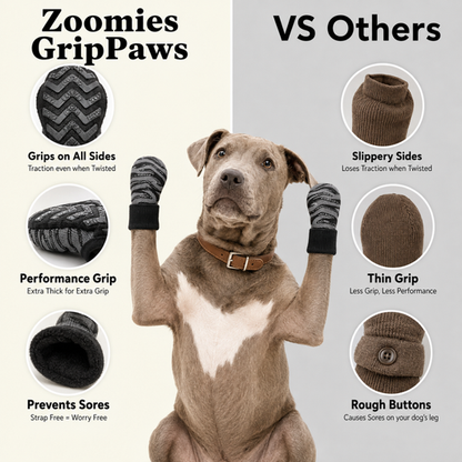 Zoomies GripPaws - Non-Slip Dog Socks
