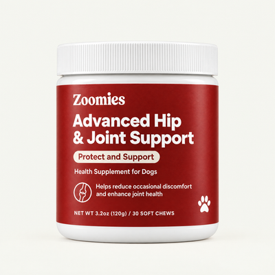 1 jar of Zoomies Advanced Hip & Joint Support